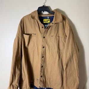 Brazos Work Jacket 2XL Duck Canvas Flannel Lined Chore Coat Workwear